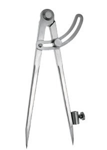 Compas � pointes avec arc de cercle + porte-crayon