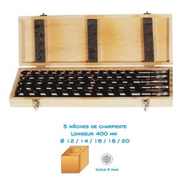 (w:2600)Coffret 5 meches charpentes