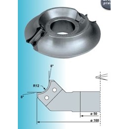 Porte-outils quart de rond R 8/10