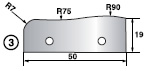 (w:150)Plaquette rechange n�3 - 50x18x2,0