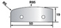 Plaquette rechange n�4 - 50x18x2,0