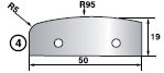 (w:150)Plaquette rechange n�4 - 50x18x2,0