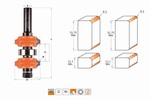 Fraise rglables pour profil double rayon pour quart de rond - carbure CMT Orange tools