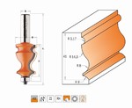 Fraise pour corniches  2 coupes convexe  - carbure - roulement CMT Orange tools