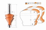 Fraise pour volets  rouleaux - Profil B - carbure - roulement CMT Orange tools