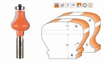 Fraise pour volets  rouleaux - Profil A - carbure - roulement CMT Orange tools
