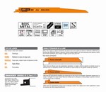 Lame scie sabre 300 mm  sauvetage, dmolition CMT Orange Tools