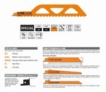 Lame scie sabre 305 mm  brique taille moyenne CMT Orange Tools