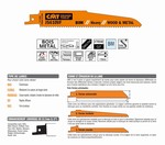 Lame scie sabre 150 mm  sauvetage ou dmolition CMT Orange Tools