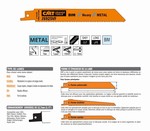 Lame scie sabre 150 mm  tle moyenne et paisse CMT Orange Tools