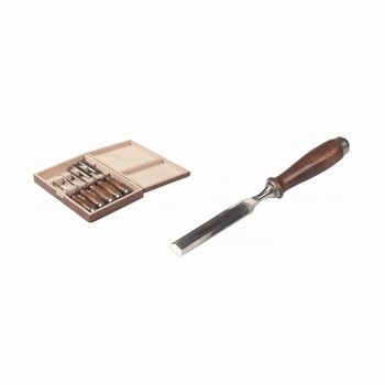 Coffret bois de 5 ciseaux de sculpteur