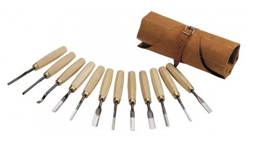 Trousse en cuir 12 outils de sculpteur MULLER Sculpture et c