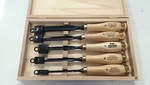 Coffret bois 5 gouges de sculpteur  6  20 mm Emile Peyron