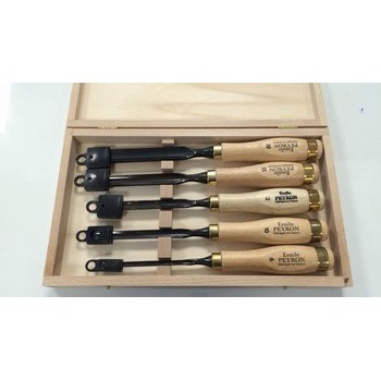 Coffret bois 5 gouges de sculpteur  6  20 mm