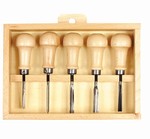 COFFRET BOIS 5 GOUGES DE SCULPTEUR 