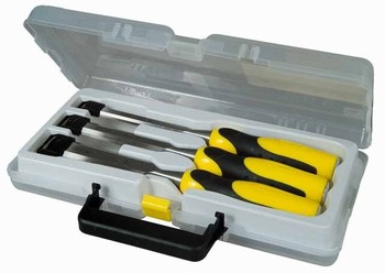 Coffret plastique 3 ciseaux  bois DYNAGRIP  10  20 mm