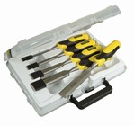 Coffret plastique 5 ciseaux  bois DYNAGRIP  6  25 mm Stanley