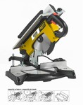 Scie  onglet bois 210 mm lgre + table suprieure - 230V 1200W TR077 Job Line Femi