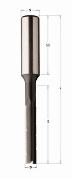 Mche  mortaiser coupe droite avec brise copeau PRO  Queue 16 mm CMT