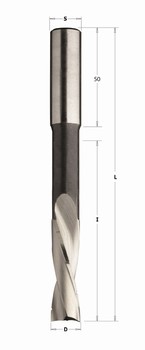 Mche  mortaiser coupe hlicodale avec brise copeau PRO  Queue 13 mm