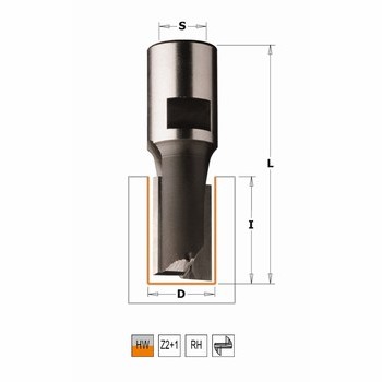 Fraise à chanfreiner CMT - Angle 22,5° - Queue de 12 mm avec