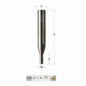 CMT Contractor : Fraise carbure chanfrein 45° guidage - Fraise chanfrein -  Défoncage - outillage - Outillage