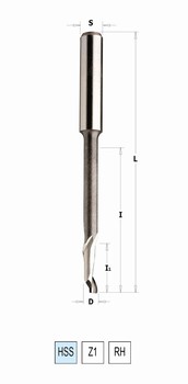 Fraise HSS Cobalt 5% coupe positive pour Alu et PVC Z1  Srie longue CMT Orange Tools