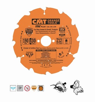 Lame circulaire diamant ECO ITK Plus pour matriaux durs et composites  Portatif CMT Orange Tools