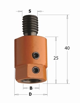 Adaptateur de perage CN pour mche  Queue M10 degrs CMT Orange Tools