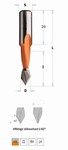 Mèche à tourillonner carbure débouchant – 57,5 mm 2 gorges CMT Orange Tools