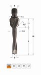 Mèche à queue filetée avec fraisoir – Queue M10-11x4 CMT Orange Tools