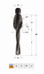 Mèche à queue filetée avec fraisoir – Queue M10 30 degrés CMT Orange Tools