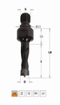 Mèche à queue filetée – Queue M10-11x4 CMT Orange Tools