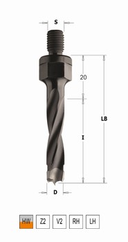 Mche  queue filete  Queue M10 CMT Orange Tools