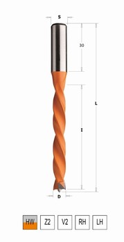 Mche  tourillonner carbure borgne  105 mm 4 gorges CMT Orange Tools