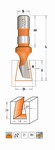 Fraise  queue d'aronde 9 degrs 1 dent - carbure CMT Orange tools