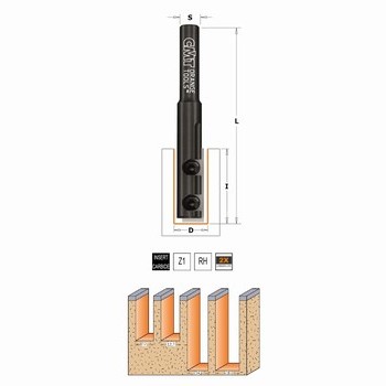 CMT Contractor : Blister 5 fraises multi-usages - queue 8 mm - CMT fraises  - Défoncage - outillage - Outillage