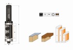 Fraise  affleurer multifonctions plaquettes rversibles carbures Z2 - double roulement CMT Orange tools