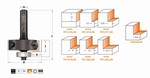 Fraise  feuillurer plaq. rversibles - carbure - roulement CMT Orange tools