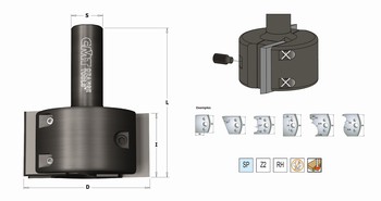 Porte-outils  profiler et feuillurer pour C.N CMT Orange Tools