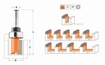 Fraise  dfoncer srie courte - carbure - roulement CMT Orange tools