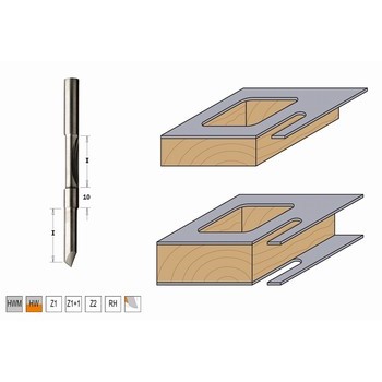 Fraise  2 coupes frontales  copier occulus avec guide - carbure