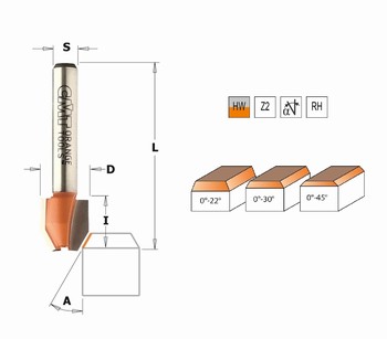 FRAISE CMT A SURFACER CARBURE QUEUE DE 8 MM