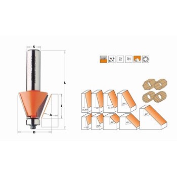 Fraiseuse GENERIQUE CMT Orange Tools 711,130,11B Fraise droite hm-s 13 x 6  d rodam avec 20.