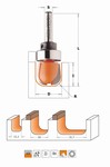 Fraise pour plateaux en bois - carbure - roulement CMT Orange tools