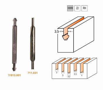 Fraise pour joints de portes et fentres - carbure CMT