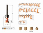 Fraise à queue d'aronde - carbure - roulement CMT Orange tools