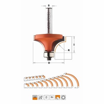 CMT Contractor : Fraise carbure chanfrein 45° guidage - Fraise chanfrein -  Défoncage - outillage - Outillage