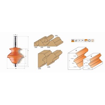 Fraise multi-profils - carbure - roulement