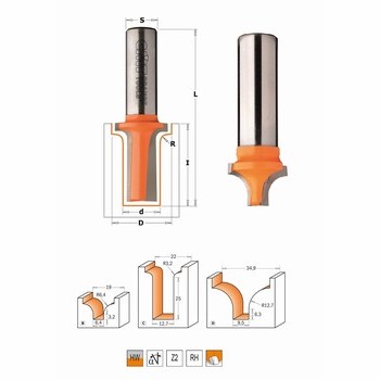 Fraise profile  arrondir - carbure